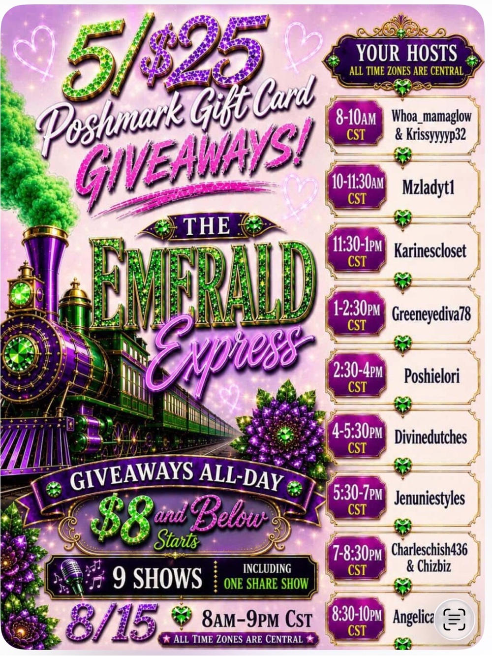 Divine Duchess LIVE 4-5:30p ct $8 Starts + 50% Off closet! XS-3X